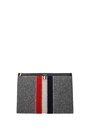 Thom Browne Clutches Men Wool Gray