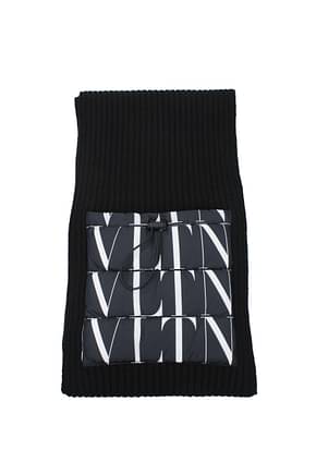 Valentino Garavani स्कार् पुरुषों वर्जिन वूल काली