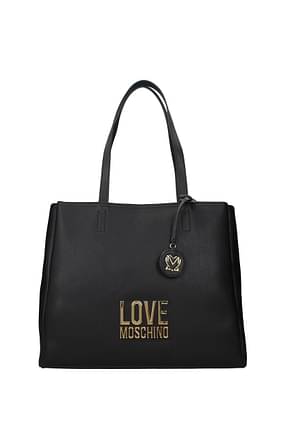 Love Moschino حقائب كتف نساء البولي يوريثين أسود