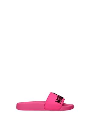Love Moschino Slippers and clogs Women Rubber Fuchsia Fluo Pink
