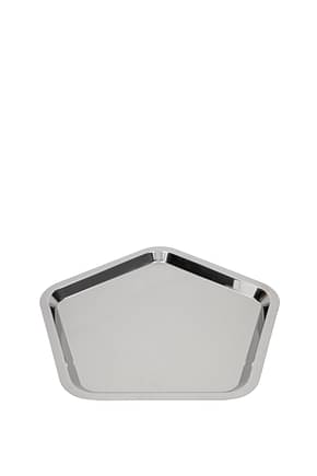 Alessi Trays and Serving Plates territoire intime Home Stainless Steel 18/10 Silver