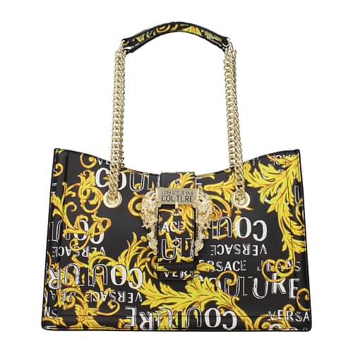 Versace Jeans Couture women Logo couture handbags black - gold: Handbags