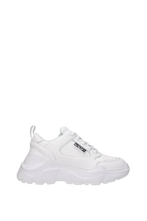 Versace Jeans Sneakers couture Femme Cuir Blanc