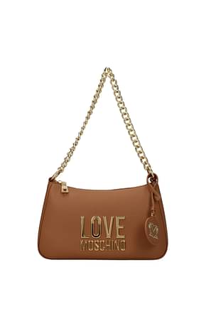 Love Moschino Shoulder bags Women Polyurethane Brown Camel