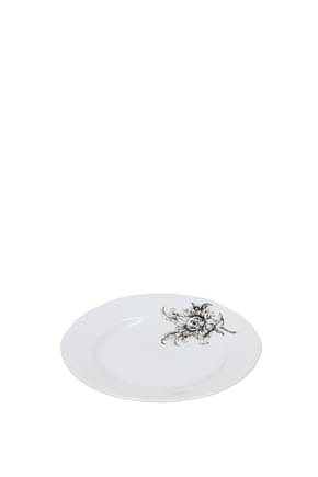 Richard Ginori Assiettes girasoli set x 6 Maison Porcelaine Blanc Noir