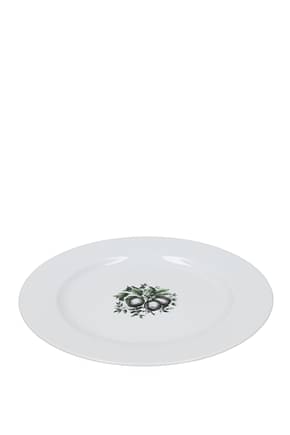 Richard Ginori Assiettes rametto di albicocche set x 6 Maison Porcelaine Blanc