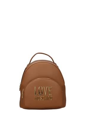 Love Moschino Backpacks and bumbags Women Polyurethane Brown Camel