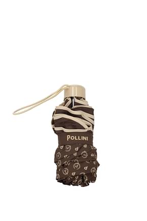 Pollini Parapluies Femme Polyester Marron Beige