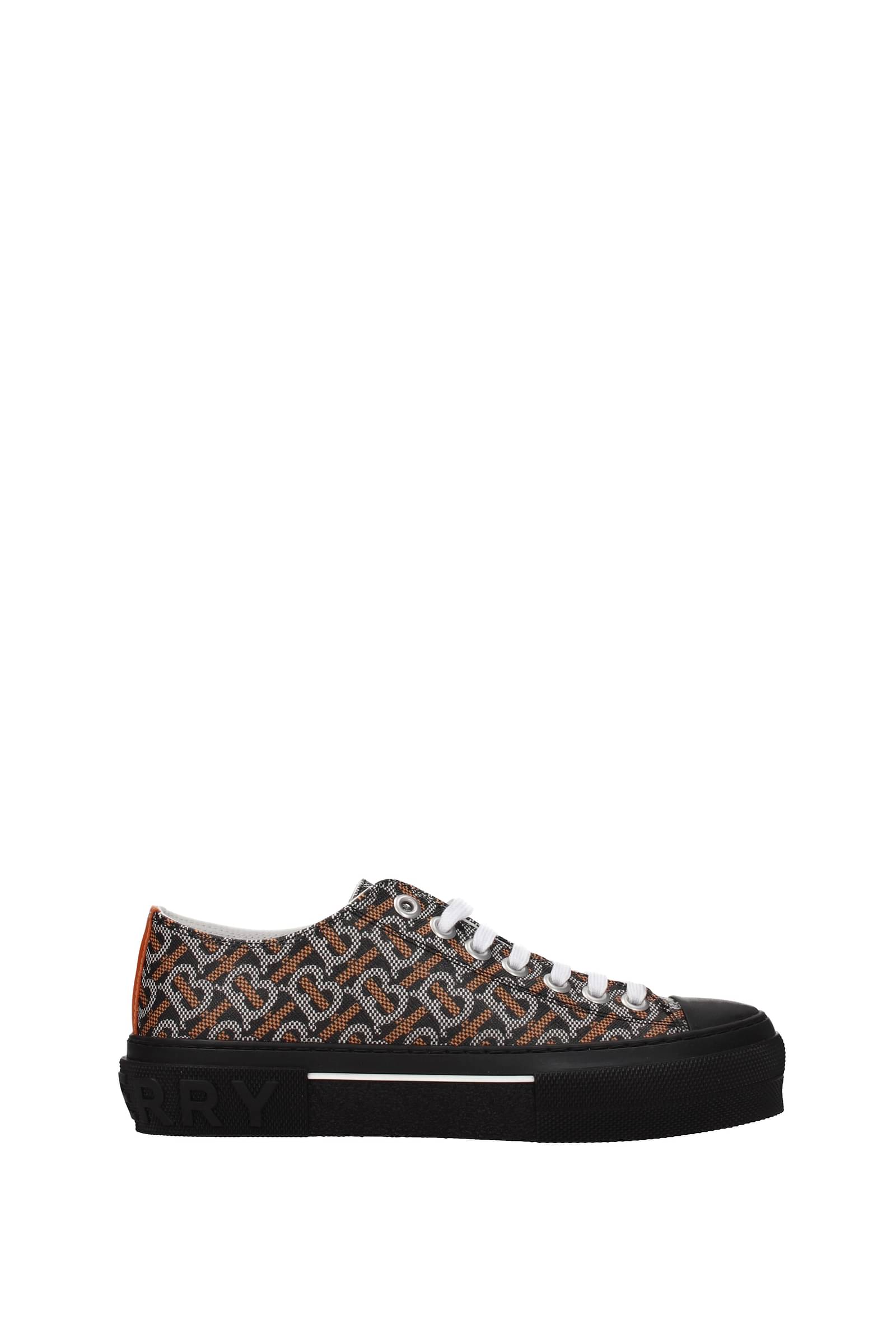 Burberry Sneakers Homme 8059253 Tissu Noir Orange 257 25