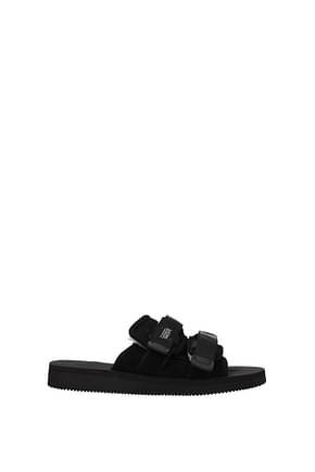Suicoke Slippers and clogs Men Suede Black