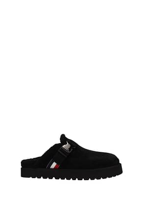Moncler Slippers and clogs mon Men Suede Black