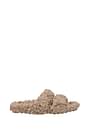Gia Borghini Slippers and clogs Women Polyester Beige Milk
