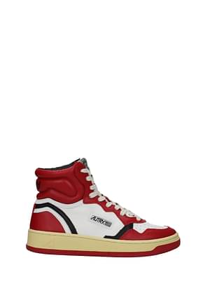 Autry Sneakers liberty Homme Cuir Blanc Rouge