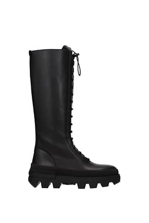 Moncler Boots vail high Women Leather Black