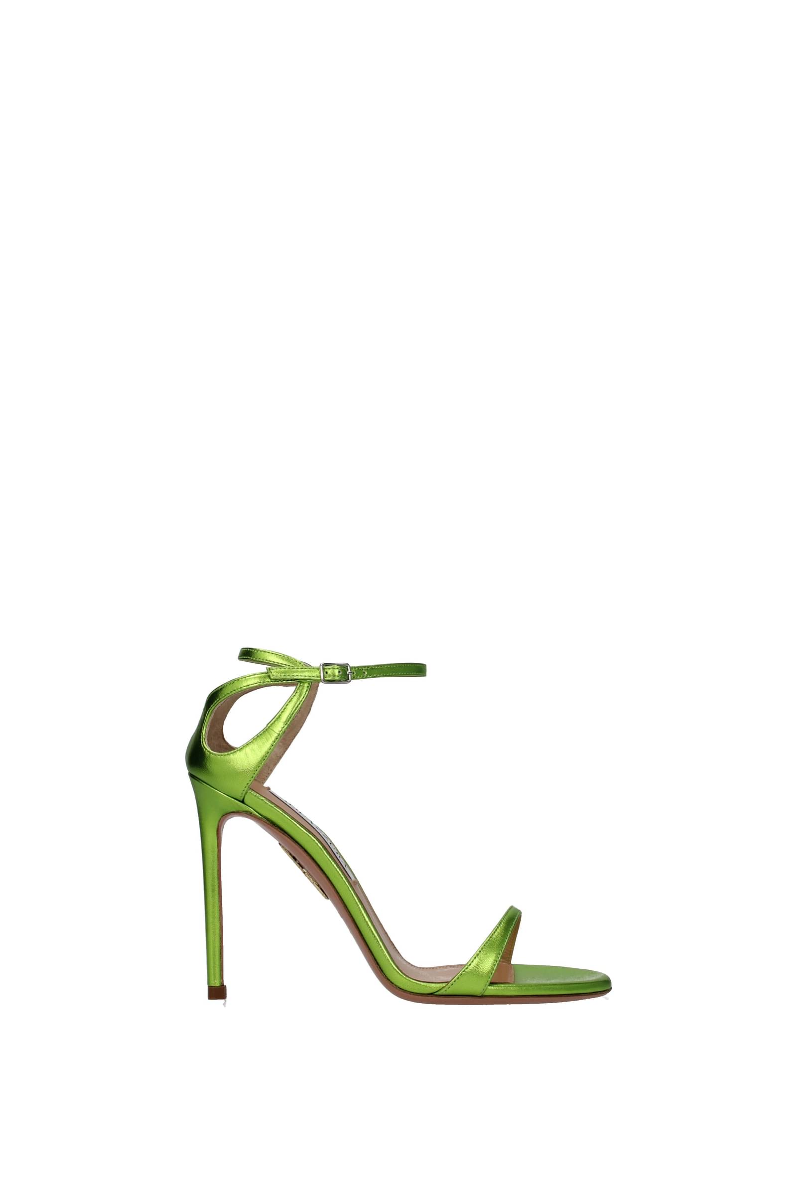 ASOS DESIGN Harris barely there heeled sandals in neon green | ASOS