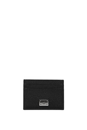 Dolce&Gabbana Document holders Men Leather Black
