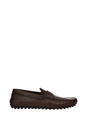 Tod's Loafers Men Leather Brown Cocoa
