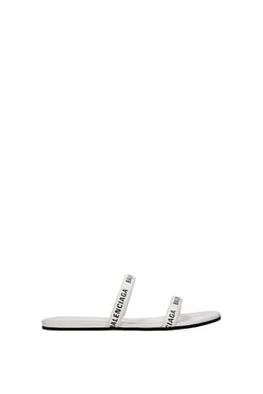 Balenciaga Slippers and clogs Women Leather White Black
