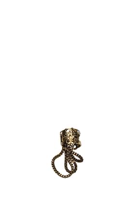 Alexander McQueen Ohrringe earring Damen Messing Gold Antike Gold