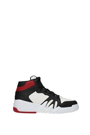 Giuseppe Zanotti Sneakers Homme Cuir Blanc Rouge