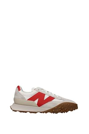 New Balance Sneakers Men Suede Gray Red