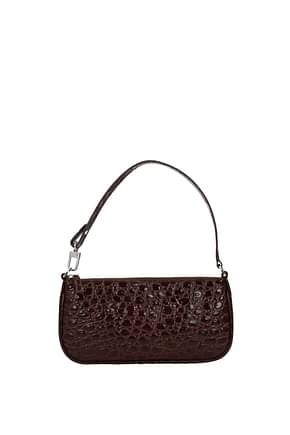 By Far Handbags rachel Women Leather Brown Leather