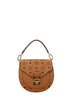 MCM Handbags Women Leather Brown Cognac