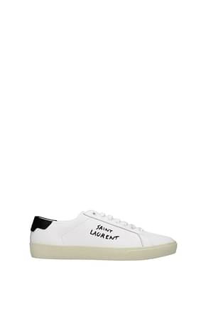 Saint Laurent Sneakers Damen Leder Weiß Schwarz