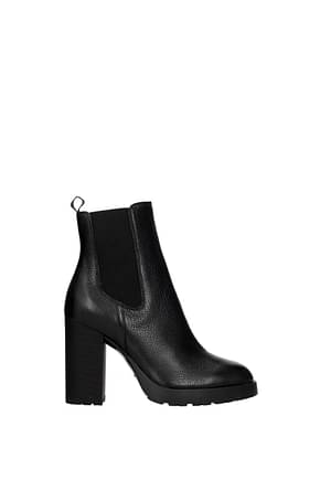 Hogan Ankle boots memory foam Women Leather Black