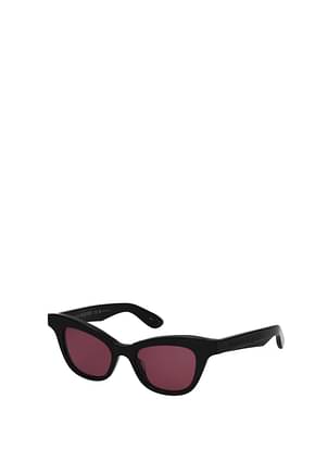 Alexander McQueen धूप का चश्मा महिलाओं एसीटेट काली गुलाबी
