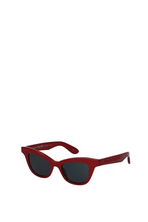 Alexander McQueen धूप का चश्मा महिलाओं एसीटेट लाल नीला