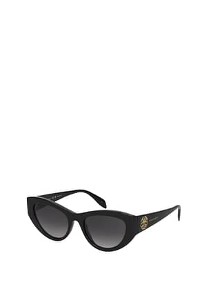 Alexander McQueen धूप का चश्मा cat eye महिलाओं एसीटेट काली धूसर