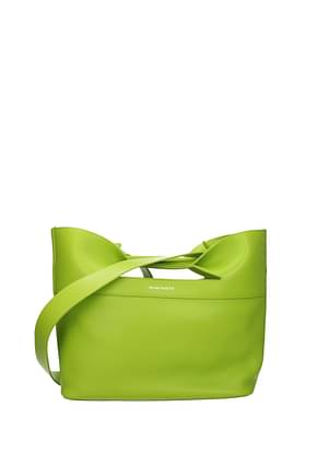 Alexander McQueen Handbags the bow Women Leather Green Lime