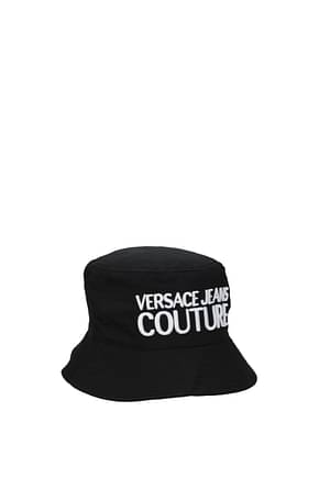 Versace Jeans Hats couture Men Cotton Black