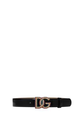 Dolce&Gabbana Regular belts Women Leather Black