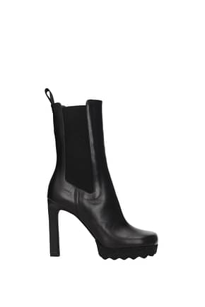 Off-White Ankle boots chelsea Women Leather Black