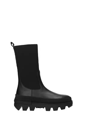 Moncler Ankle boots Women Leather Black