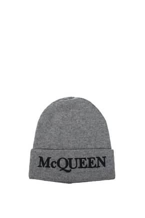 Alexander McQueen 帽子 男士 羊毛衫 灰色 黑色