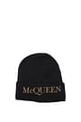 Alexander McQueen Hats Men Cashmere Black Travertine