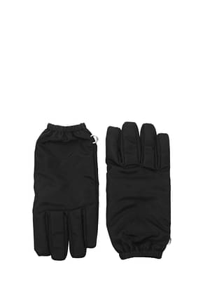 Prada Gloves Men Recycled Nylon Black