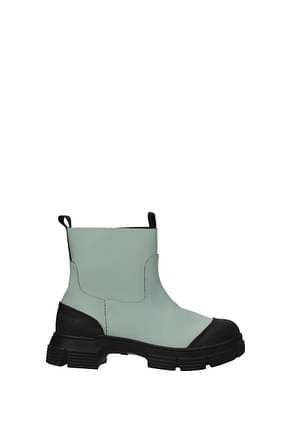 Ganni Ankle boots Women Rubber Green Water