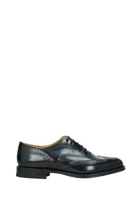 Church's Lace up and Monkstrap burwood Men Leather Green Wood
