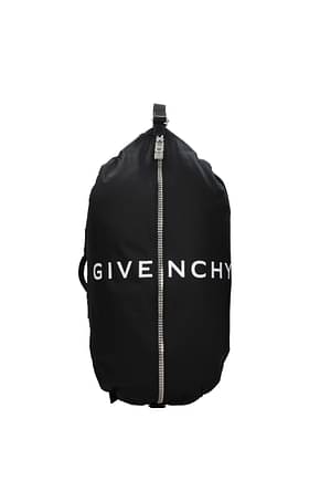 Givenchy यात्रा बैग g zip पुरुषों नायलॉन काली सफेद