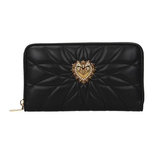 Dolce & Gabbana Black Dauphine Leather Wallet