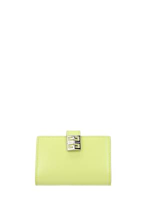 Givenchy Document holders 4g Women Leather Yellow Acid Yellow