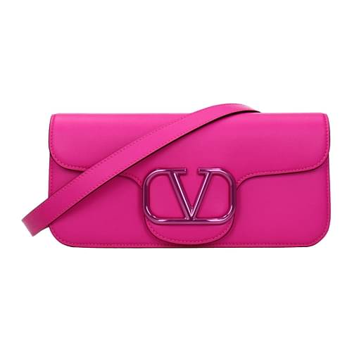 VALENTINO GARAVANI: Supervee patent leather bag - Pink