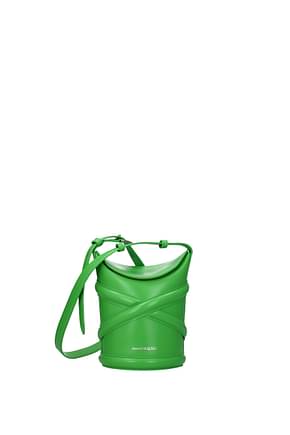 Alexander McQueen Crossbody Bag the curve Women Leather Green Acid Green
