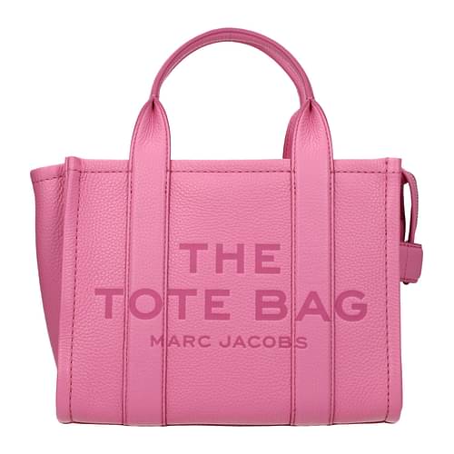 Marc Jacobs The Leather Tote Bag Small Candy Pink in Grain Leather with  Gold-tone - GB