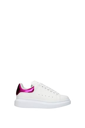 Alexander McQueen Sneakers Donna Pelle Bianco Ultra Pink