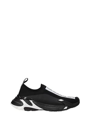 Dolce&Gabbana أحذية رياضية fast رجال قماش أسود أبيض